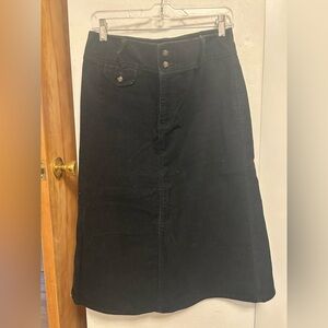 Ralph Lauren Black Corduroy Skirt